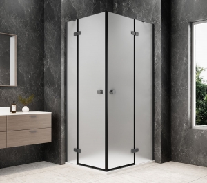 Sapho GLOBE GUN METAL sarokbelépős zuhanykabin, matt üveg