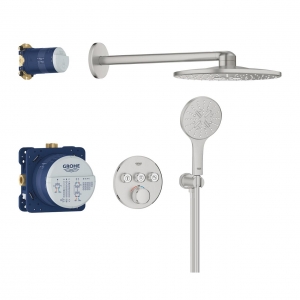 Grohe Grohtherm SmartControl Rejtett supersteel zuhanyrendszer Rainshower SmartActive 310 fejzuhannyal