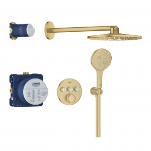 Grohe Grohtherm SmartControl Rejtett Brushed cool sunrise zuhanyrendszer Rainshower SmartActive 310 fejzuhannyal
