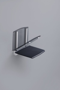 GELCO Lehajtható ülőke zuhanyzóba, 32,5x32,5cm, max:120kg, sötét szürke