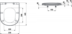 Laufen Lua levehető lassú záródású wc ülőke