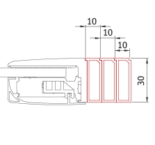 Roltechnik toldóprofil Elegant line és tower line TR2, TDXX, TB zuhanykabinokhoz