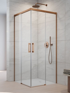 Idea 8 Brushed Copper KDD szögletes szálcsiszolt réz zuhanykabin