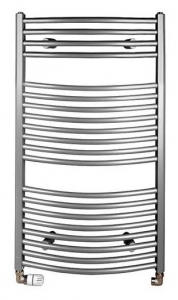 Aqualine Fürdőszobai radiátor, íves 970/450, 419 W, metálezüst (ILA94)