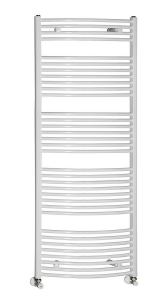 AQUALINE Fürdőszobai radiátor, 750x1690 mm, íves fehér (ILO67)