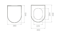 CERASTYLE CITY SLIM WC ÜLŐKE - ANTRACIT MATT - FEKETE - DUROPLAST -LECSAPÓDÁSGÁTLÓS -KLIKK RENDSZERŰ