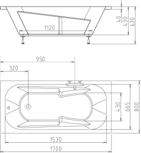 POLYSAN Kamelie kád 170x80x44 SINGLE (35111)