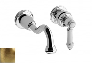 LONDON II fali kétrészes mosdó csaptelep, bronz (LO41876BR)