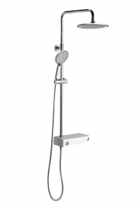 Sapho LIAM zuhanyoszlop termosztátáos csapteleppel, fej és kézizuhannyal, állítható magassággal, króm (LP139)