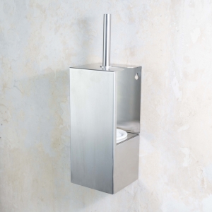 BEMETA NIVA fali WC-kefetartó, 130x353x120mm, INOX