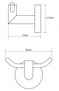 BEMETA OMEGA Dupla fogas, 84x60x66mm, króm (104206032)