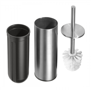 BEMETA NEO álló WC kefetartó, fehér kefe, 95x380x95mm, inox/matt