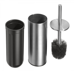 BEMETA NEO álló WC kefetartó, fekete kefe, 95x380x95mm, inox/matt