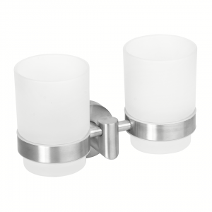 BEMETA NEO Dupla fogkefetartó, 175x118x90mm, inox/matt