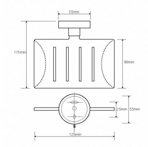 BEMETA NEO Szappantartó, 125x55x115mm, inox/matt (104208085)
