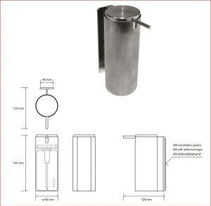 BEMETA NIVA fali szappanadagoló, 66x165x120mm, 300ml