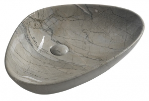 DALMA kerámiamosdó, 58,5x39x14cm, szürke márvány (MM213)