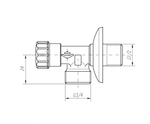 Mofém Mosógép sarokszelep 1/2"-3/4"