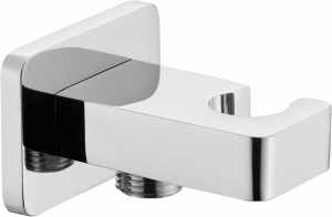 Cascada szögletes sarokszelep zuhanytömlőhöz, zuhanyfej tartóval, inox