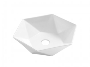 Invena NAKSOS INVENA TREND mosdókagyló, hatszögletű, asztal, átmérő 54 cm, fehér