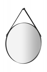 ORBITER kerek tükör akasztóval, átm:50cm, matt fekete (ORT050)