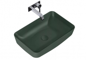 AREZZO design pultra ültethető mosdó NOMIA 50x39, matt zöld