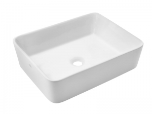Invena NYKS mosdókagyló, négyszögletű, asztali, 47,5 cm, fehér