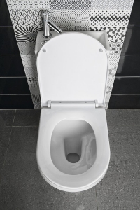 AQUALINE HYGIE monoblokkos WC, alsó/hátsó kifolyású, WC-ülőke nélkül, mosdóval