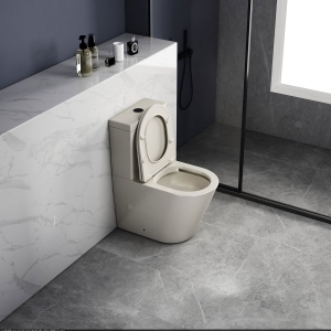 PACO RIMLESS monoblokkos WC, alsó/hátsó kifolyású, ülőke nélkül, duálgombos öblítőmechanikával, 38x61cm, elefántcsont