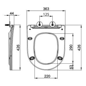 PACO SLIM Soft Close WC-ülőke, Easy take, bézs