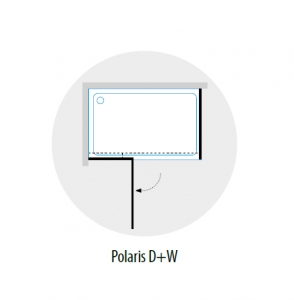 Kolpa San Polaris D zuhanyajtó + Polaris W fix fal összeállítás