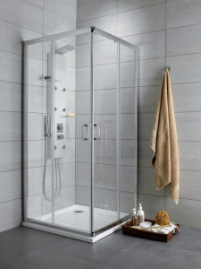 Radaway Premium Plus C szögletes görgős zuhanykabin