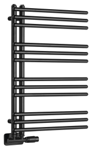 POSEIDON fürdőszobai radiátor, 450x740mm, matt fekete