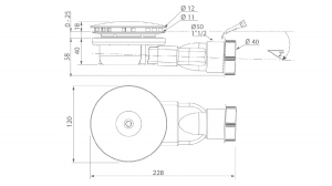 Radaway R400 Slim zuhanytálca szifon 90-es