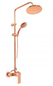 NIL Szálcsiszolt bronz Zuhanyrendszer csapteleppel