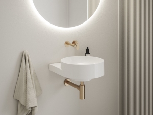 ELEGANTA FALBA SÜLLYESZTETT MOSDÓCSAPTELEP BELSŐ EGYSÉG NÉLKÜL, ROSE GOLD BRUSHED