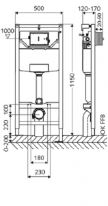 Schell MONTUS C 120 beépíthető wc tartály