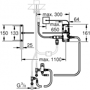 Grohe Foot Control Set lábvezérlő, készreszerelő szett