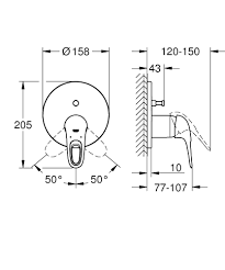 Grohe Eurostyle egykaros kád- és zuhanycsap színkészlet, Rapiro SmartBoxhoz