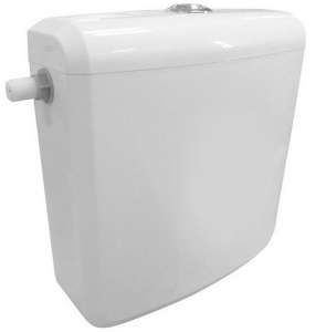 AQUALINE WC tartály, öblítőmechanikával és összekötő csövekkel, ABS, duálnyomógombos (T1801-S)