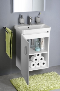 THEIA mosdótartó szekrény, 1 ajtóval, 51x70x35cm, fehér