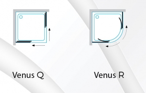 Venus Q szögletes zuhanykabin
