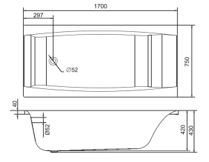 CERSANIT VIRGO 180X80 EGYENES S301-103+láb 0/5  KÉSZLET EREJÉIG!