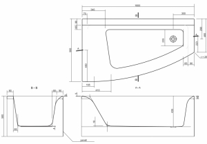 Cersanit Virgo Max 160x90 cm aszimmetrikus kád, balos A KÉSZLET EREJÉIG