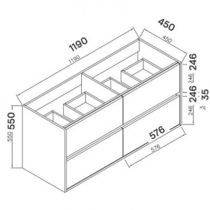 Wellis BILBAO 120 bútor szett / szekrény+mosdó /