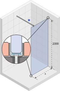 SCANDIC X400 Flat zuhanyfal