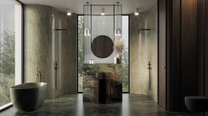 Deante Silia mosdó csaptelep, szabadon álló, szálcsiszolt bronz