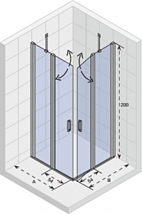 Riho NOVIK Z207 szögletes zuhanykabin