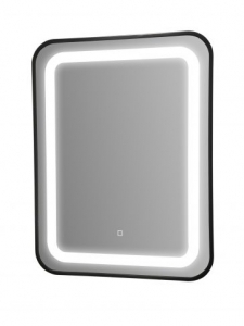 Sanotechnik Tükör LED világítással, fekete kerettel