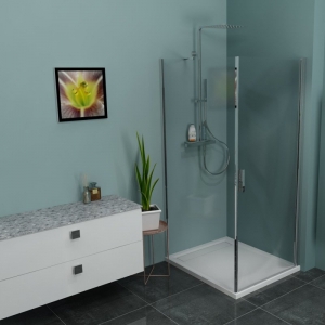 Polysan Zoom Line szögletes zuhanykabin 120x100